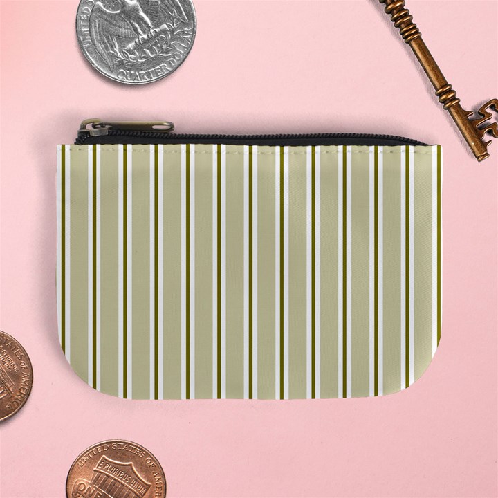 Pattern Background Green Lines Mini Coin Purses