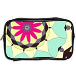 Pink Flower Toiletries Bags 2-Side Back