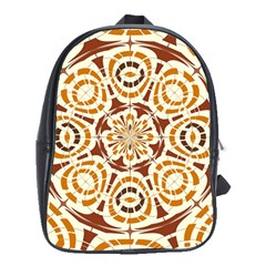 Brown And Tan Abstract School Bags (xl)  by linceazul