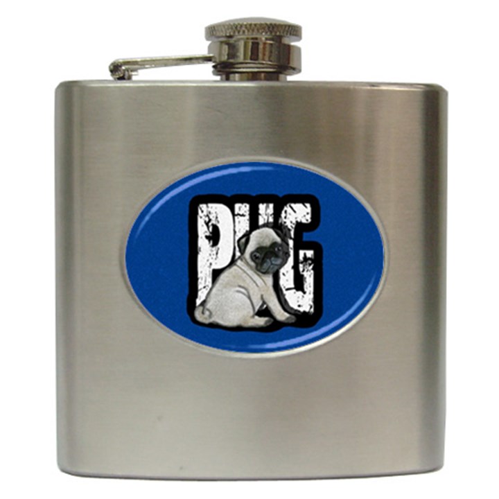 Pug Hip Flask (6 oz)