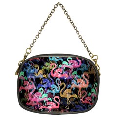 Flamingo Pattern Chain Purses (two Sides)  by Valentinaart