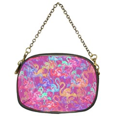 Flamingo Pattern Chain Purses (one Side)  by Valentinaart