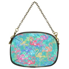 Flamingo Pattern Chain Purses (two Sides)  by Valentinaart