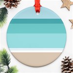 Dachis Beach Line Blue Water Round Ornament (Two Sides) Front