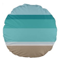 Dachis Beach Line Blue Water Large 18  Premium Round Cushions by Mariart