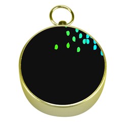 Green Black Widescreen Gold Compasses by Mariart