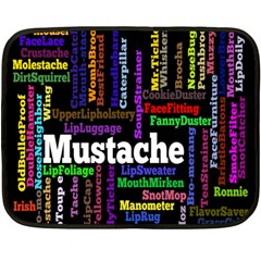 Mustache Double Sided Fleece Blanket (mini)  by Mariart