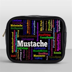 Mustache Mini Toiletries Bags by Mariart