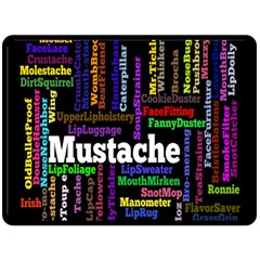 Mustache Fleece Blanket (large)  by Mariart