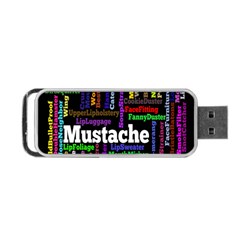 Mustache Portable Usb Flash (two Sides) by Mariart