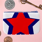 Stars Red Blue Large Coin Purse Back