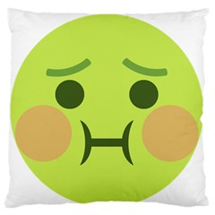 Barf Large Flano Cushion Case (two Sides) by BestEmojis