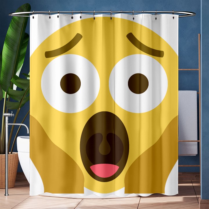 Scream Emoji Shower Curtain 60  x 72  (Medium) 