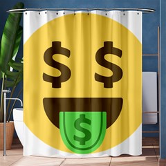 Money Face Emoji Shower Curtain 60  X 72  (medium)  by BestEmojis