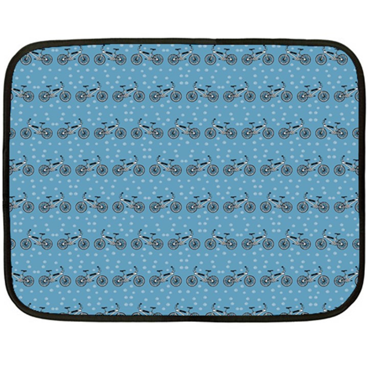 Bicycles Pattern Fleece Blanket (Mini)