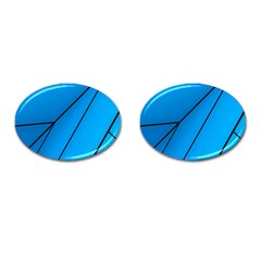 Technical Line Blue Black Cufflinks (oval) by Mariart