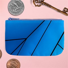 Technical Line Blue Black Large Coin Purse by Mariart