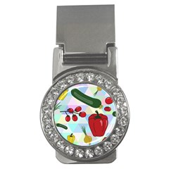 Vegetables Cucumber Tomato Money Clips (cz)  by Nexatart