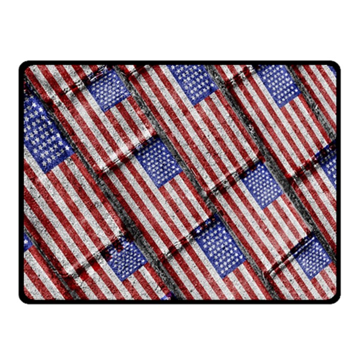 Usa Flag Grunge Pattern Fleece Blanket (Small)