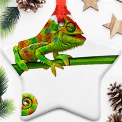 Chameleons Ornament (star) by Valentinaart