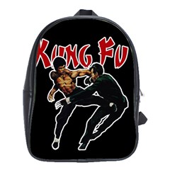 Kung Fu  School Bags(large)  by Valentinaart