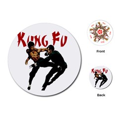 Kung Fu  Playing Cards (round)  by Valentinaart