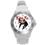 Kung Fu  Round Plastic Sport Watch (L) Front