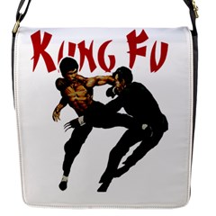 Kung Fu  Flap Messenger Bag (s) by Valentinaart