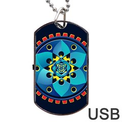 Abstract Mechanical Object Dog Tag Usb Flash (one Side) by linceazul