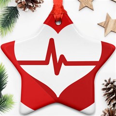 Cardiologist Hypertension Rheumatology Specialists Heart Rate Red Love Ornament (star) by Mariart