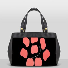 Craft Pink Black Polka Spot Office Handbags (2 Sides)  by Mariart