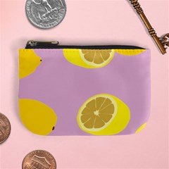 Fruit Lemons Orange Purple Mini Coin Purses by Mariart