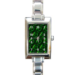 Green Eye Line Triangle Poljka Rectangle Italian Charm Watch by Mariart