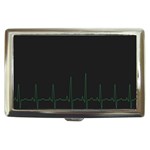 Heart Rate Line Green Black Wave Chevron Waves Cigarette Money Cases Front