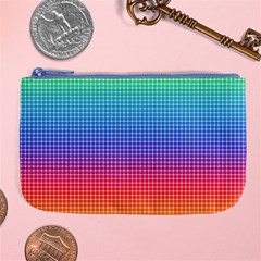 Plaid Rainbow Retina Green Purple Red Yellow Large Coin Purse by Mariart