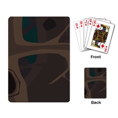 Tree Jungle Brown Green Playing Card by Mariart