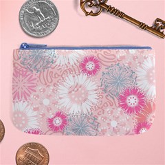 Scrapbook Paper Iridoby Flower Floral Sunflower Rose Large Coin Purse by Mariart