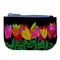 Tulips Large Coin Purse by ValentinaDesign