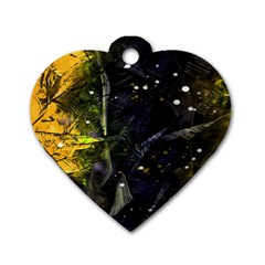 Abstract Design Dog Tag Heart (one Side) by ValentinaDesign