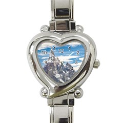 Cerro Torre Parque Nacional Los Glaciares  Argentina Heart Italian Charm Watch by dflcprints