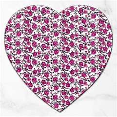 Roses Pattern Jigsaw Puzzle (heart) by Valentinaart