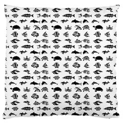 Fish Pattern Large Cushion Case (one Side) by ValentinaDesign