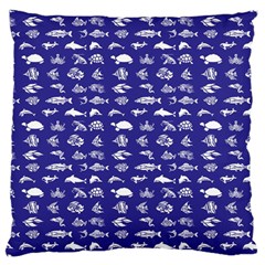 Fish Pattern Large Cushion Case (one Side) by ValentinaDesign