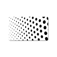 Polka Dot Black Circle Magnet (name Card) by Mariart