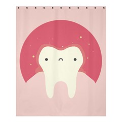 Sad Tooth Pink Shower Curtain 60  X 72  (medium)  by Mariart