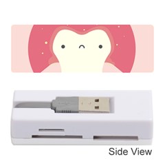 Sad Tooth Pink Memory Card Reader (stick)  by Mariart