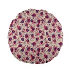 Floral pattern Standard 15  Premium Flano Round Cushions Back