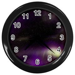 The Northern Lights Nature Wall Clocks (black) by Nexatart