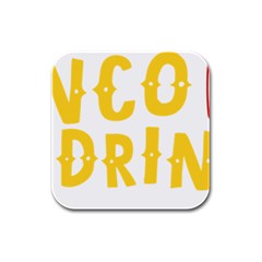 Cinco De Drinko Rubber Square Coaster (4 Pack)  by CraftyLittleNodes