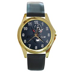 Andy Da Man 3d Dark Round Gold Metal Watch by Acid909